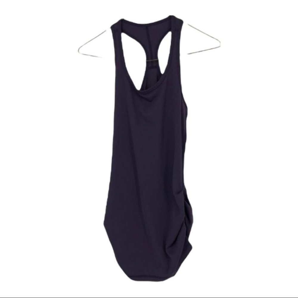 Karma plum purple ruched sides  workout tank top small